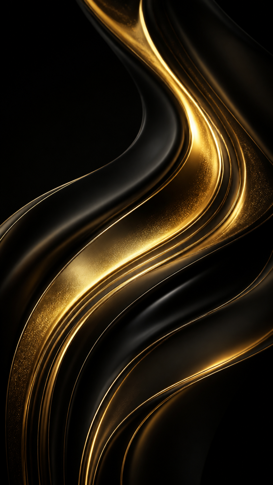 Golden Flow AMOLED Handy Wallpaper