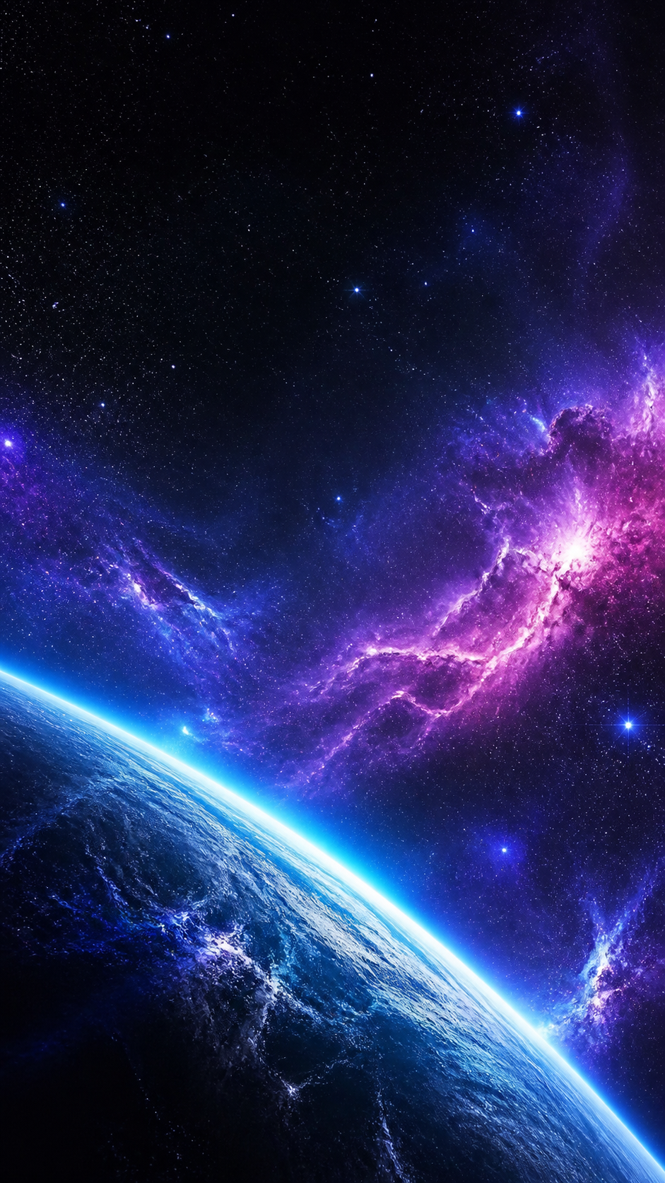 Violet Cosmos Abstract Handy Wallpaper